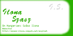 ilona szasz business card