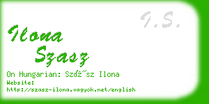 ilona szasz business card